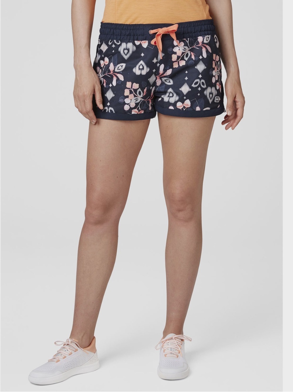 NEW Helly Hansen Womens Solen Navy Printed Watershorts Shorts 2.5" XL UPF 50+
